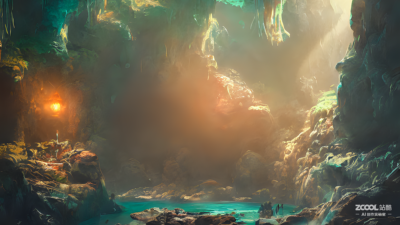 #AI创作实验室#地下洞穴