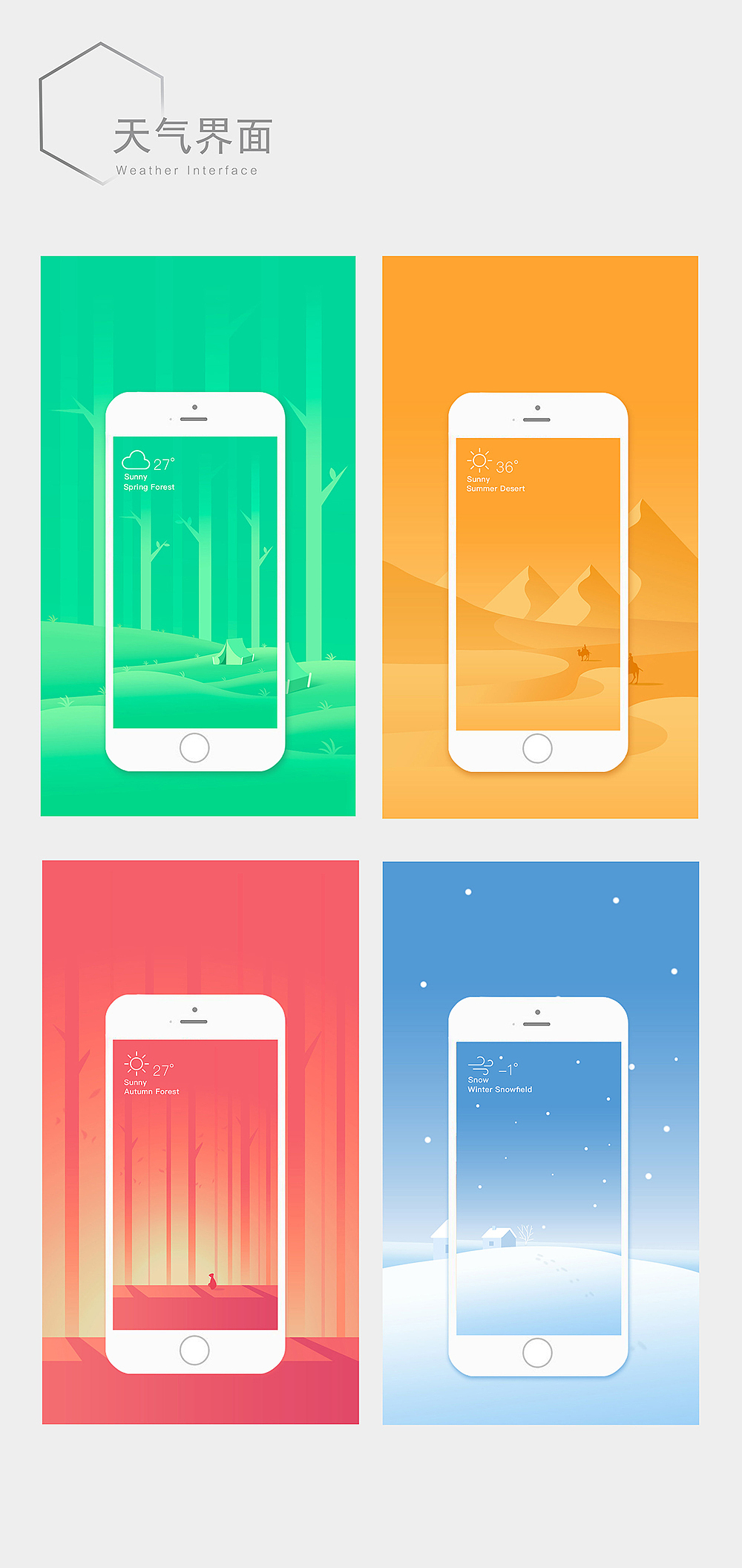 天气界面设计（图ZODgxNDE2NDA=） - APP界面 - 站酷设计师星星823原创素材 - 站酷ZCOOL