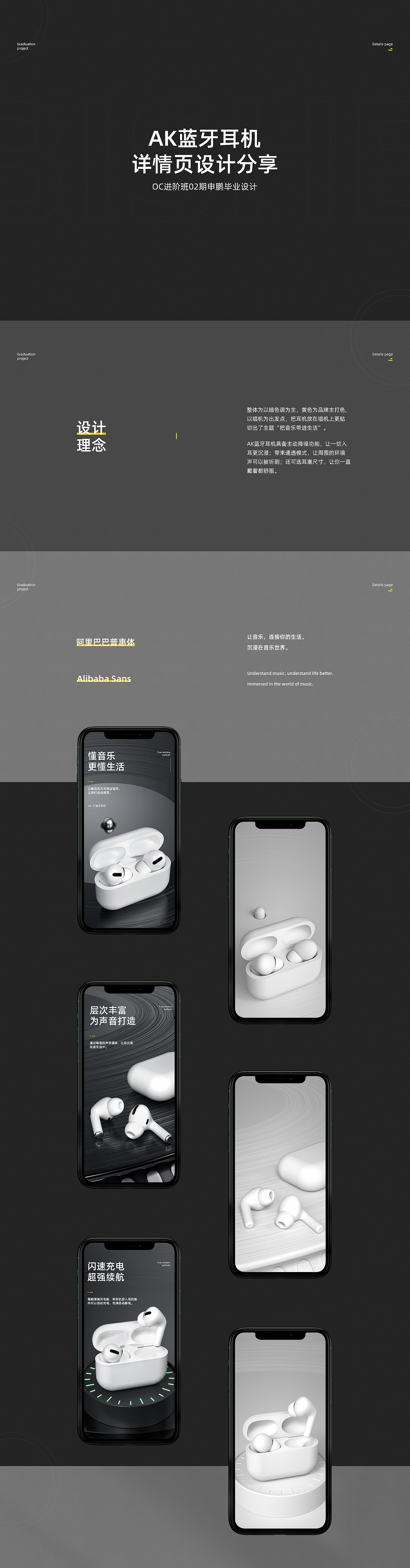 AK蓝牙耳机详情页（毕业设计）（图ZMjM2OTYyMzQ4） - 产品 - 站酷设计师像素猴原创素材 - 站酷ZCOOL