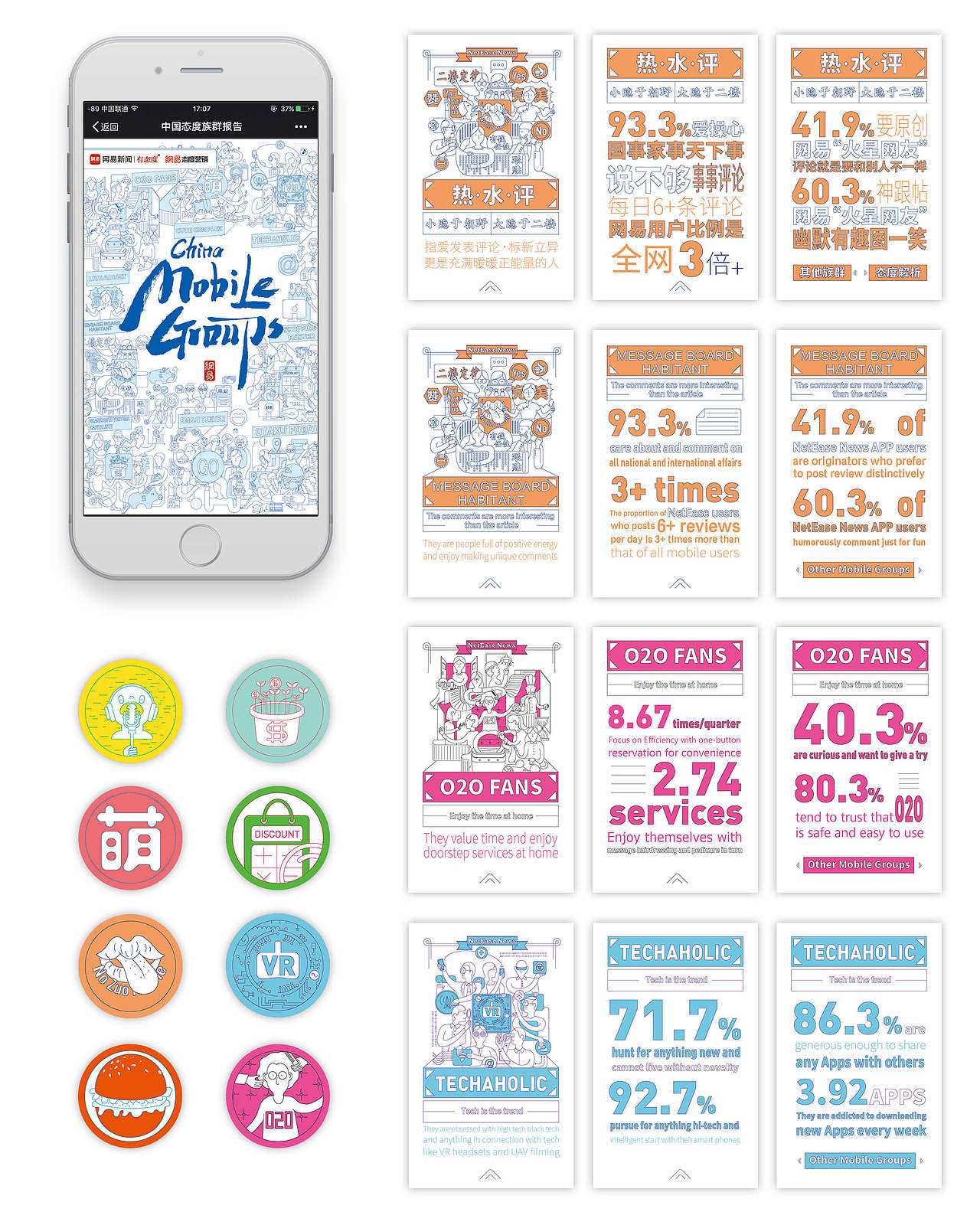 戛纳创意节网易传媒专场《解码中国态度族群》视觉设计