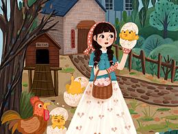 《土鸡的冒险》故事文本来源，创作的儿童绘本  