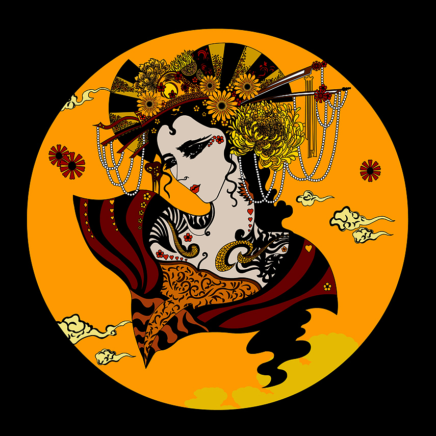 国风-《宫》（图ZMjg1NDU2NA==） - 新锐潮流插画 - 站酷设计师墨影疏原创素材 - 站酷ZCOOL