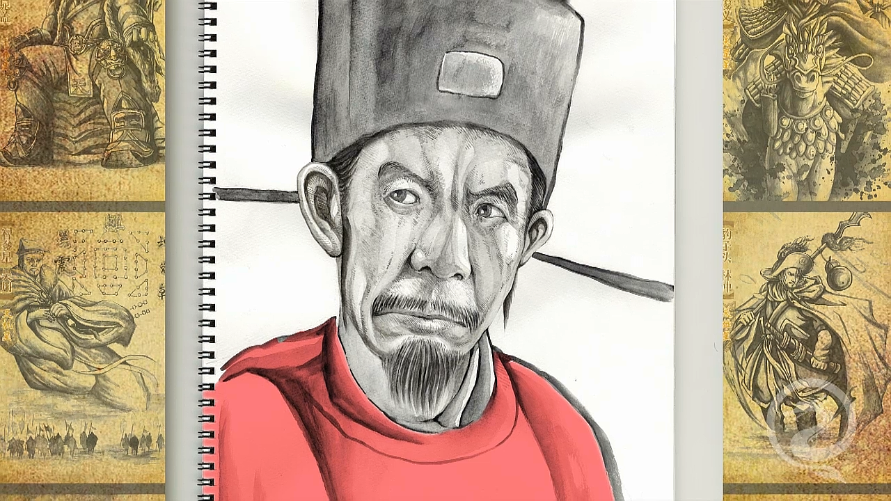 人物绘画视频水浒传高俅