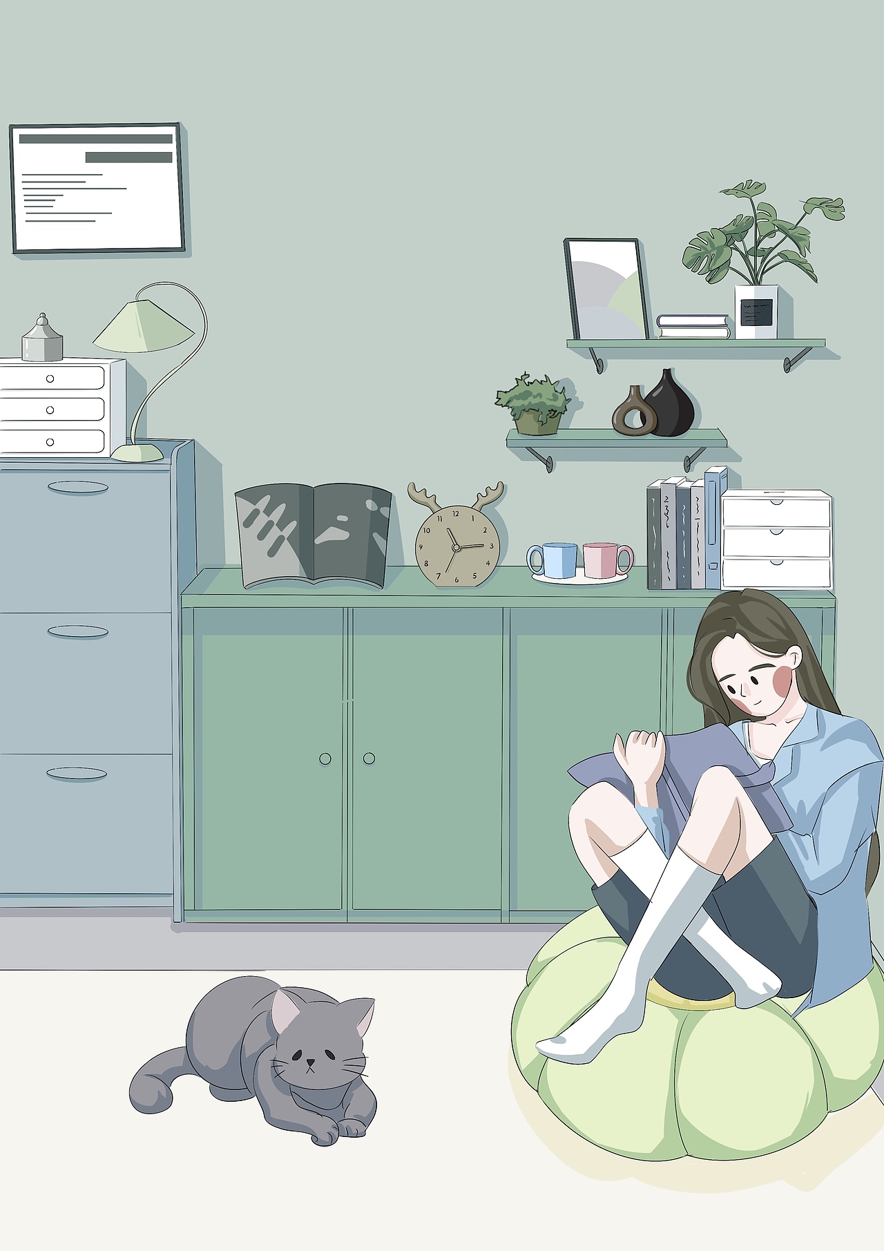 扁平风插画（图ZMzcxNTg1OTky） - 创作习作 - 站酷设计师aDDDX原创素材 - 站酷ZCOOL