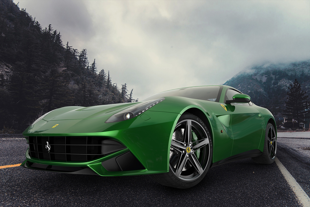 法拉利汽车渲染