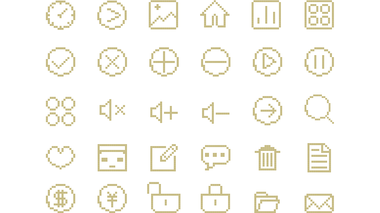 极简像素风图标