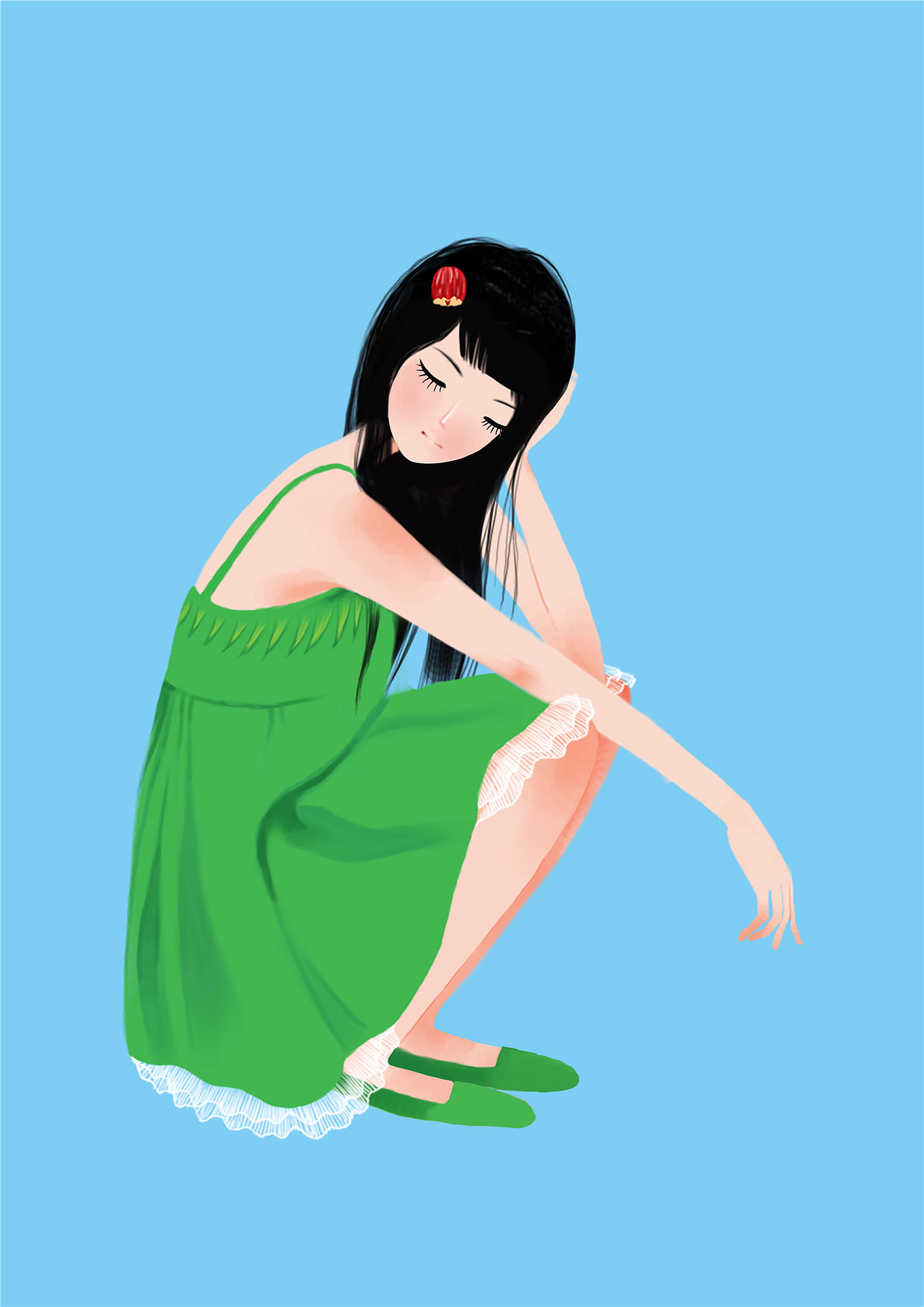 服饰人物插画（图ZMTA5MjUwNDQ0） - 商业插画 - 站酷设计师画儿晴天原创素材 - 站酷ZCOOL