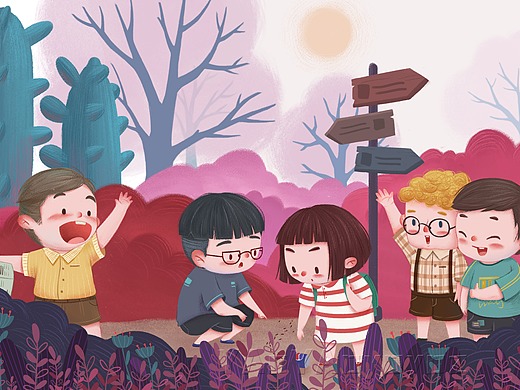 春游插画-儿童插画37890143年前遇见你插画-儿童插画34023年前森林的