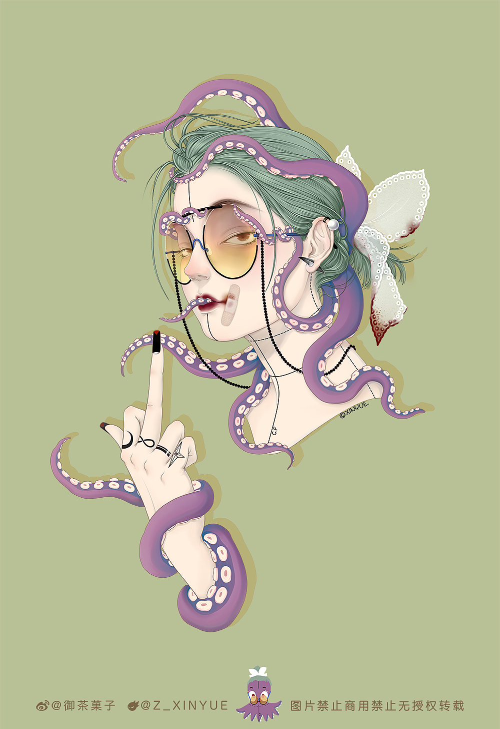 章鱼|插画|艺术插画|z_xinyue - 原创作品 - 站酷 (zcool)