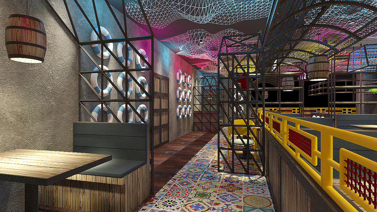 鸡公煲|蟹肉煲|麻辣烫|烤鱼餐厅店面设计