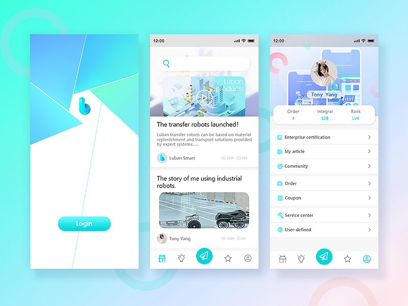 Luban app 社区交流平台概念（图ZMTYwOTc5MTI4） - APP界面 - 站酷设计师青鸾qingluan原创素材 - 站酷ZCOOL