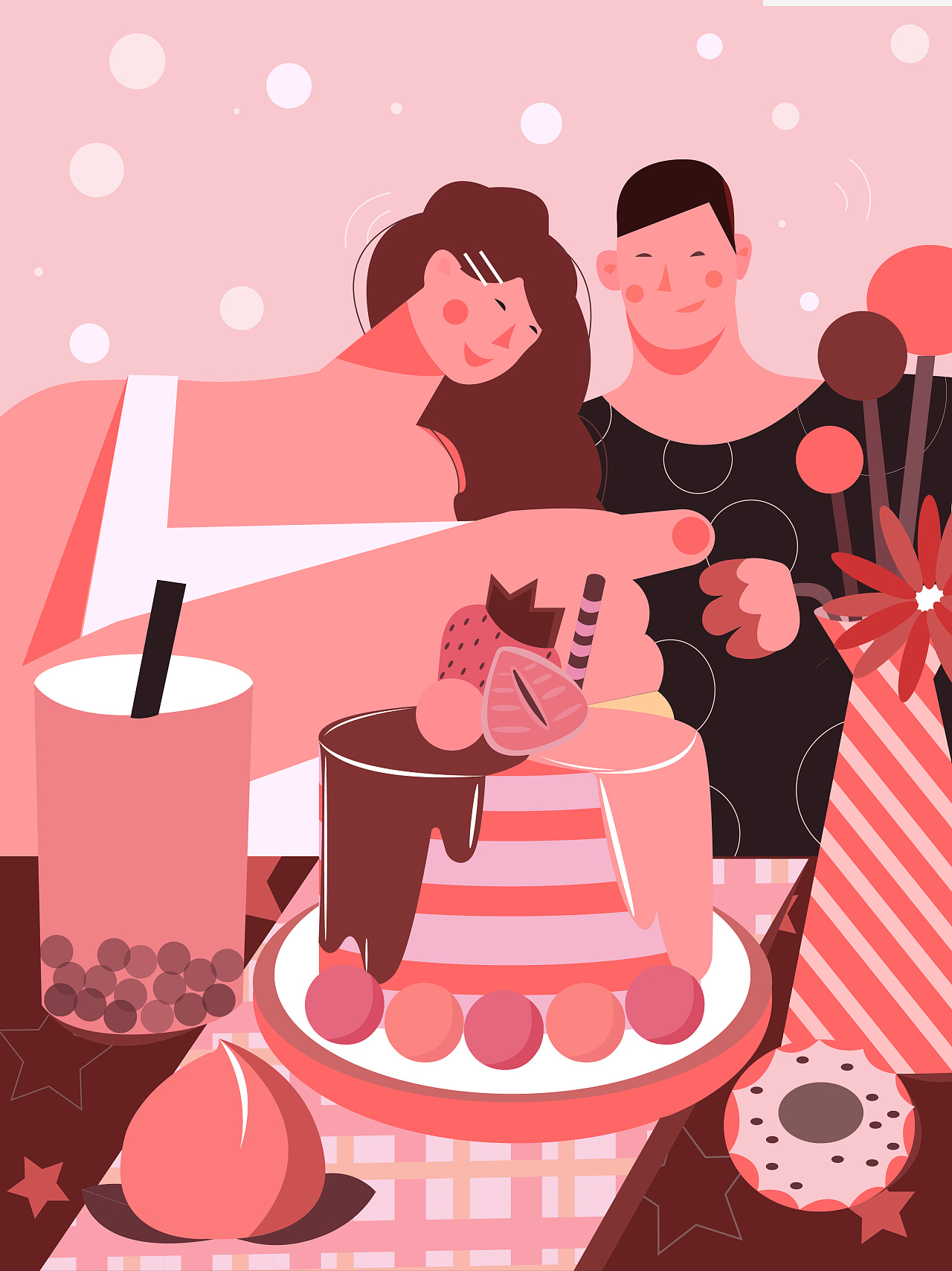 同色系扁平插画系列总结