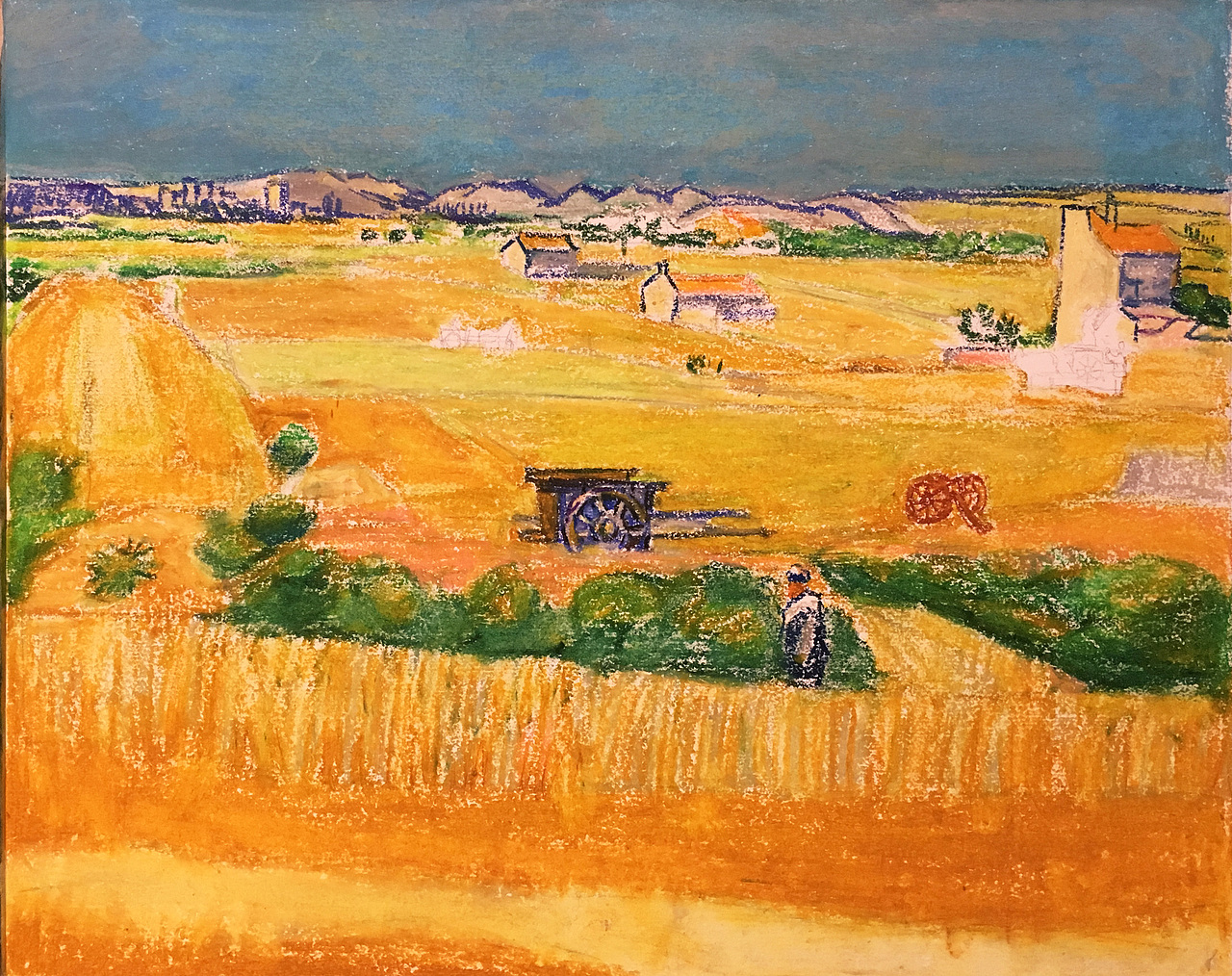 油画棒练习分享之梵高作品收获的风景（图ZMTgxODM0NjI0） - 绘画 - 站酷设计师慕渔艺术原创素材 - 站酷ZCOOL