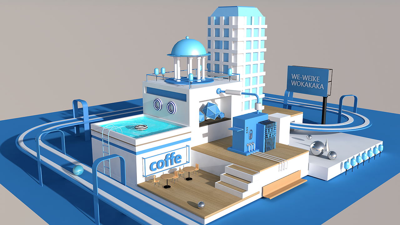城市 C4D（图ZMTM2NjExNzIw） - 建筑/空间 - 站酷设计师小熊_xyr原创素材 - 站酷ZCOOL