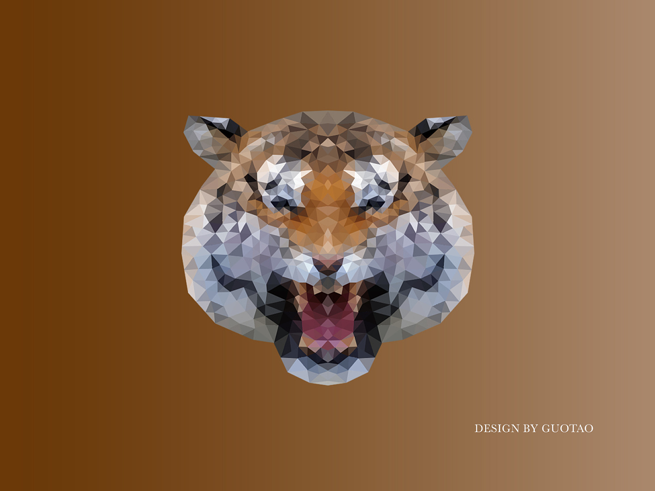 low poly 动物头像集