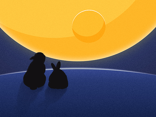 PS+AI | 中秋节UI闪屏 | 练习作品