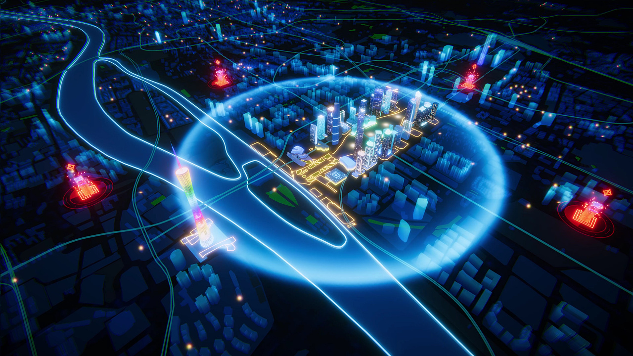 大屏展示-数据可视化-数字城市|三维|场景|观月荷语 - 原创作品