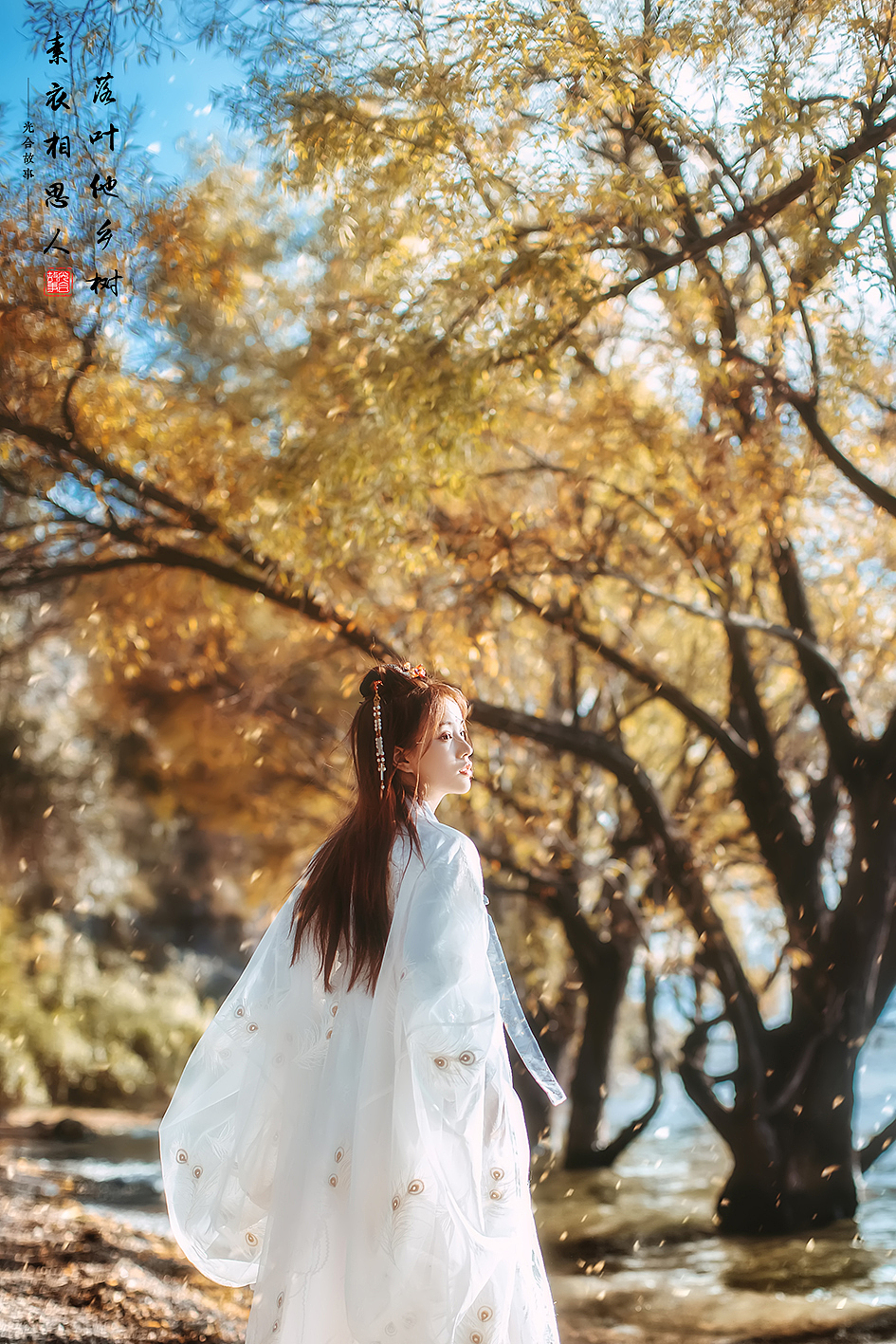 落叶他乡树，素衣相思人（图ZOTgxNTIyODQ=） - 人像摄影 - 站酷设计师鱼鱼Mood原创素材 - 站酷ZCOOL