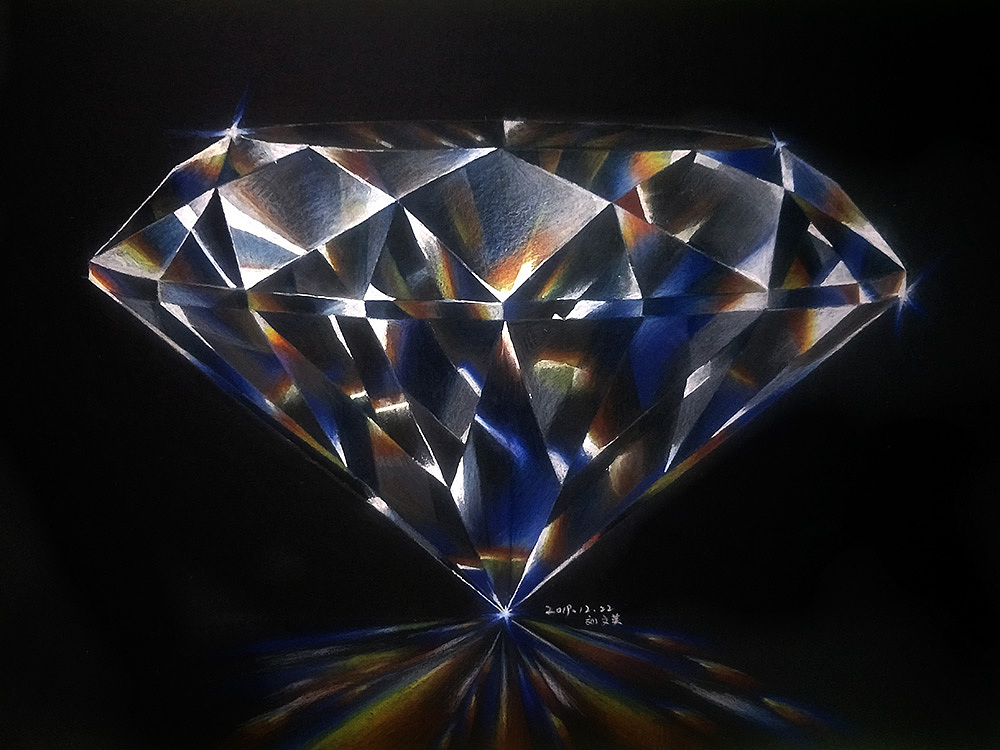 彩铅画-闪烁的钻石