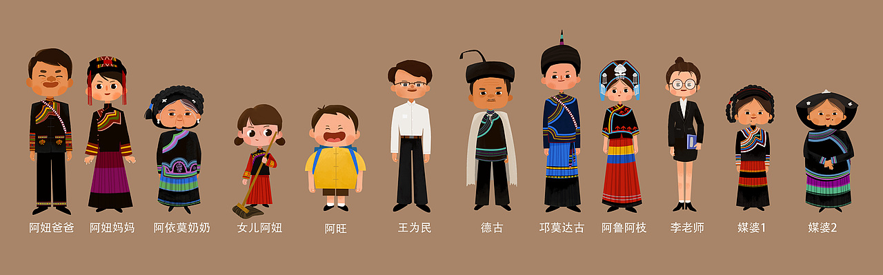 峨边项目——角色设定（图ZMTI2Mzk5ODky） - 单幅漫画 - 站酷设计师大家都喊我a娇原创素材 - 站酷ZCOOL