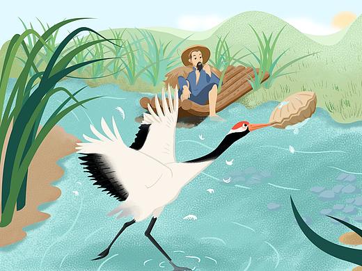 鹤蚌相争（个人主页-ZNDQwNDE0MTY=） - 创作习作 - 站酷设计师没有肉嘟嘟原创素材 - 站酷ZCOOL