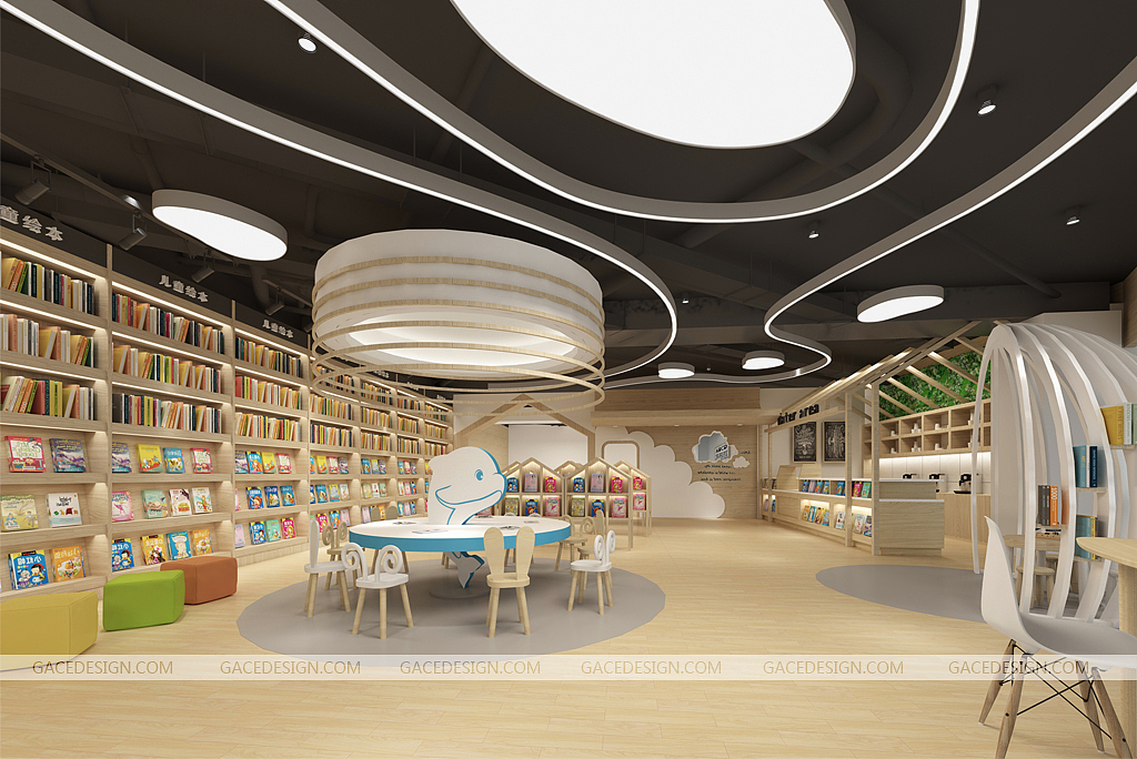 GaceDesign儿童绘本馆设计:海豚国际儿童之家