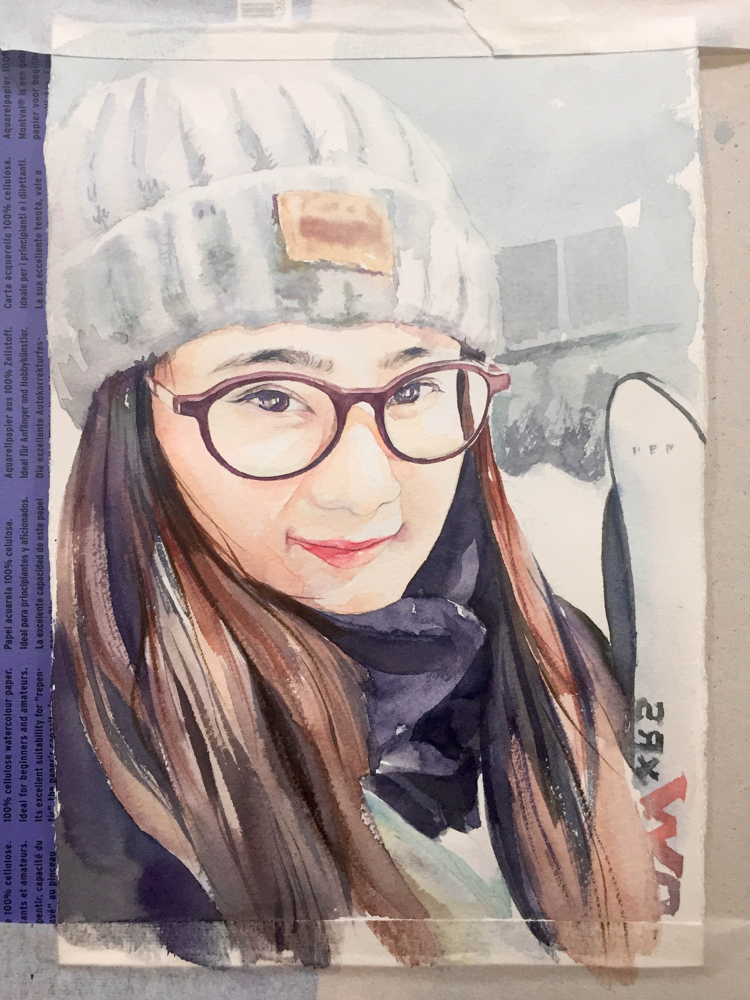 水彩人像(附过程)