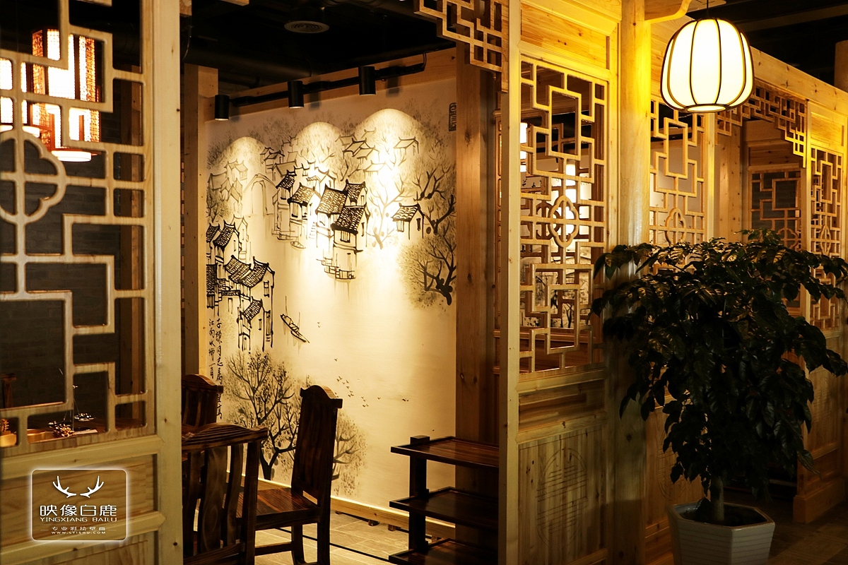 火锅店 饭店 酒店 餐饮 娱乐 中国风 国画 墙体彩绘壁画工程18652065392（图ZODgzMDI2Njg=） - 新锐潮流插画 - 站酷设计师彩绘工程画师培训原创素材 - 站酷ZCOOL