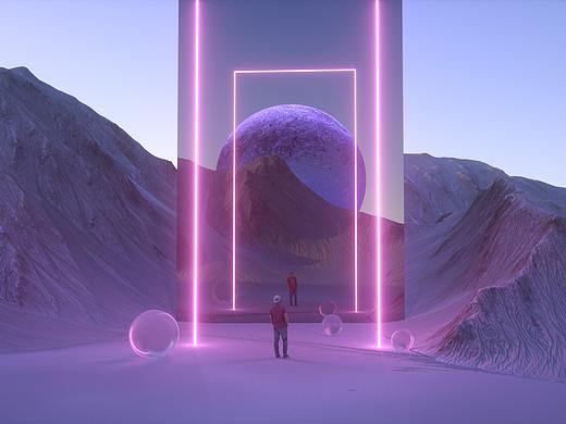 octane科幻發(fā)光（個(gè)人主頁-ZMzIyNzUwNTI=） - 場(chǎng)景 - 站酷設(shè)計(jì)師加勒比海帶m原創(chuàng)素材 - 站酷ZCOOL