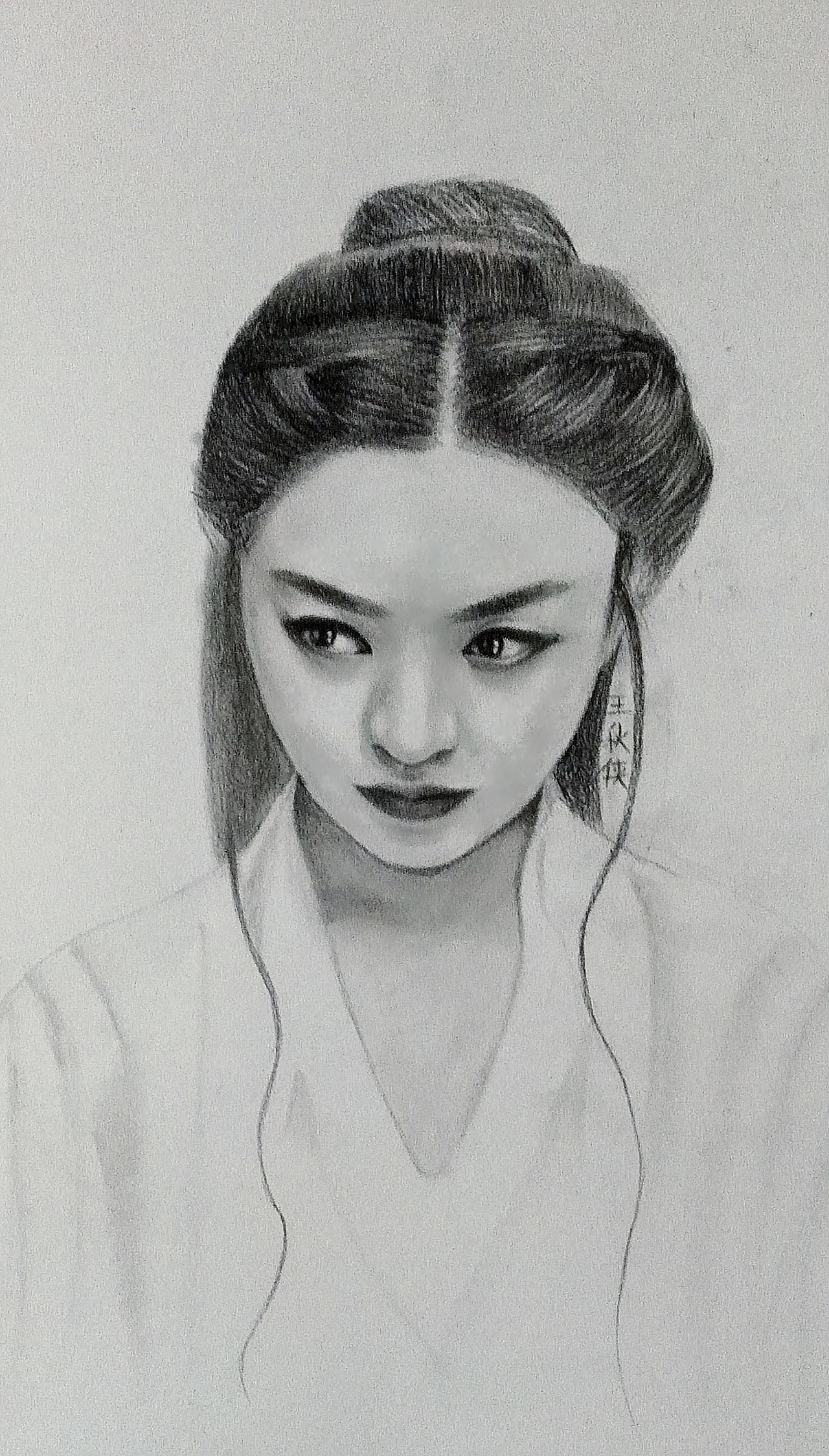 电视剧楚乔人物素描手绘.