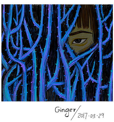 还是受3月22号的消息影响,我觉得自己是在荆棘里,警惕而冷漠地注视这个世界