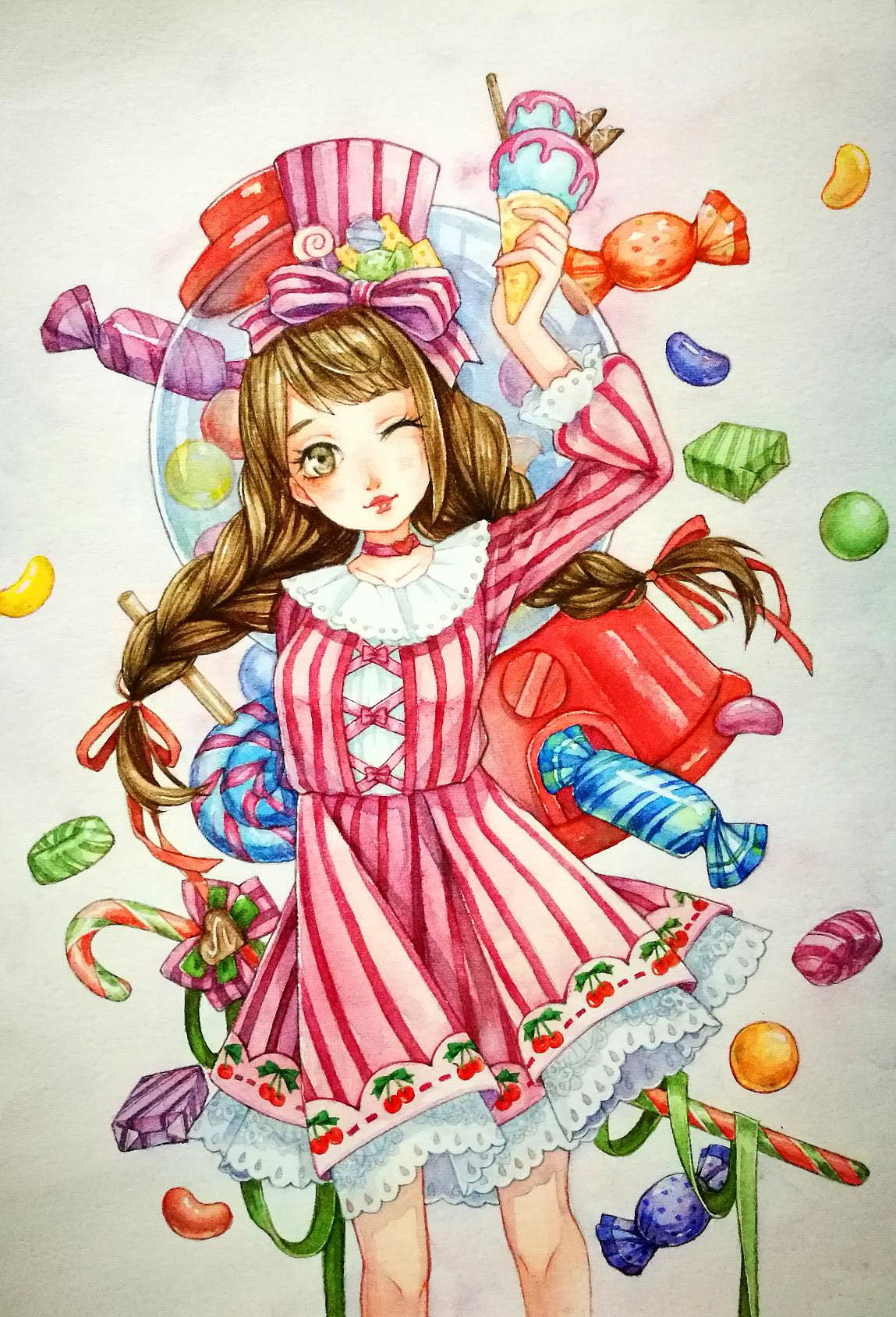 糖果女孩手机壁纸图片