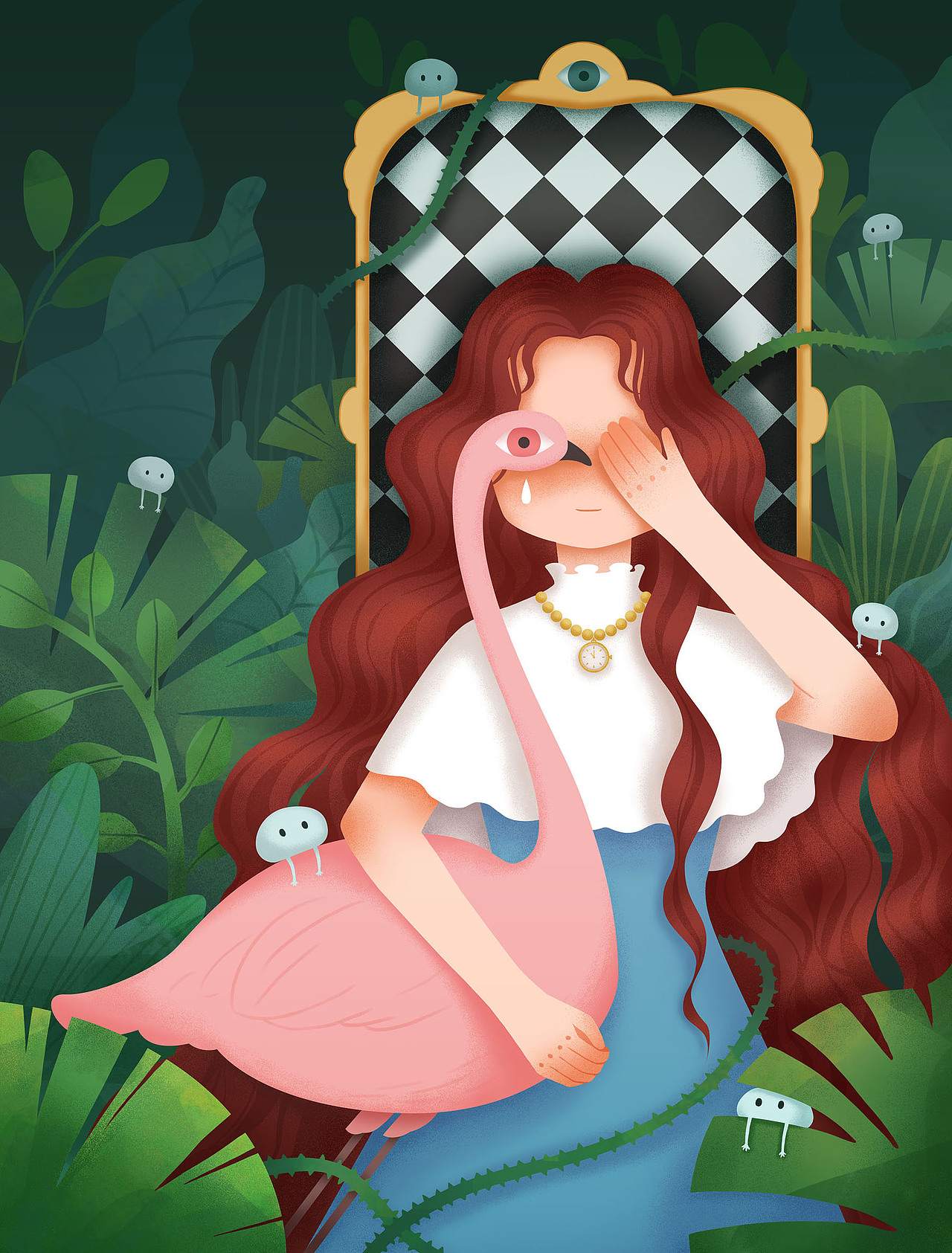 我的眼睛不见了，你能帮我找一下吗。。（图ZMTIwNTAyOTI4） - 商业插画 - 站酷设计师怪怪怪怪兔原创素材 - 站酷ZCOOL