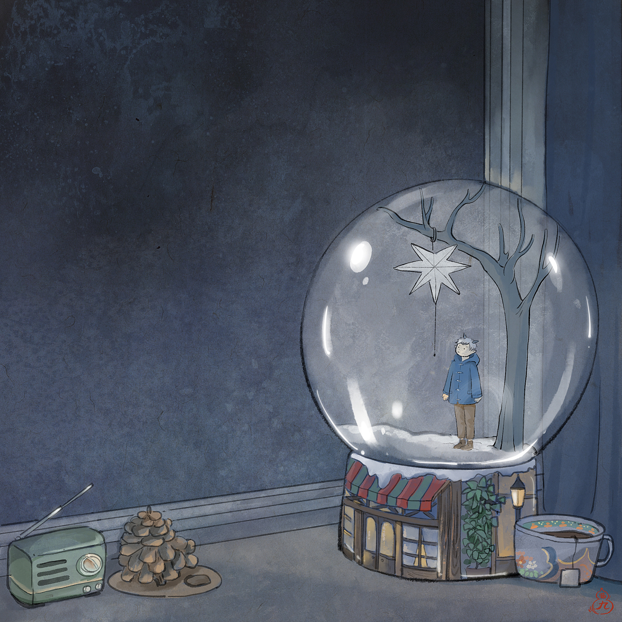 原创作品插画绘本小世界治愈国风miao9小世界24节气——小暑319miao9