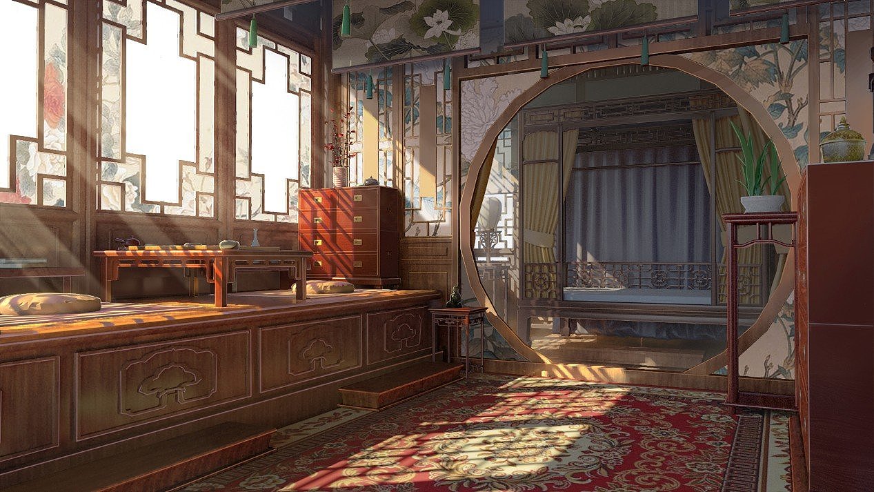 中式场景--学生作品