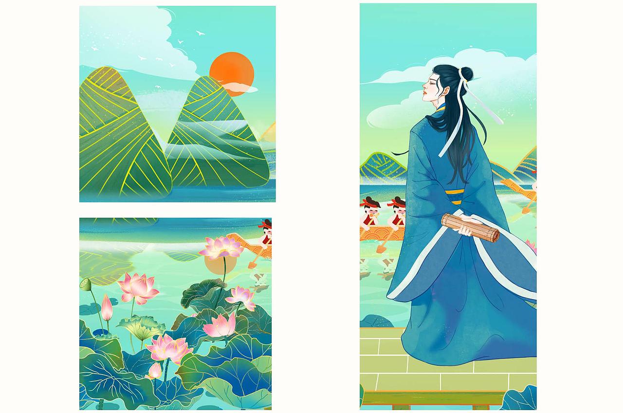 端午（图ZMjU5MzA5MTky） - 艺术插画 - 站酷设计师YA奶黄糖包原创素材 - 站酷ZCOOL