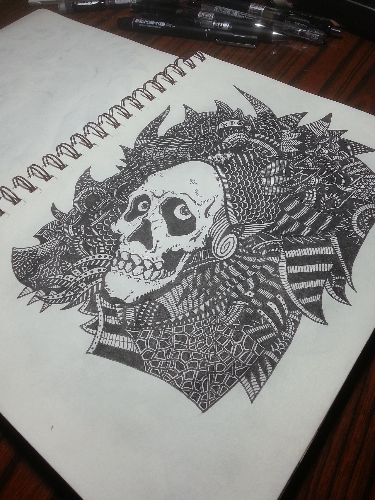 当骷髅与花纹相遇