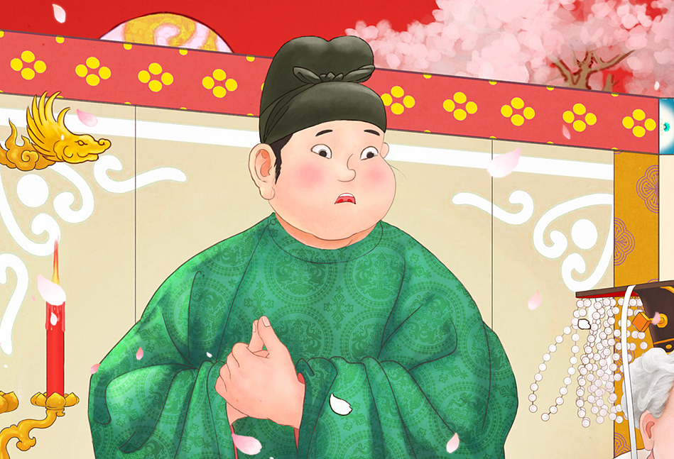 《女王的柯基》唐风海报（图ZMTc0MDkzNzY4） - 商业插画 - 站酷设计师檀仁原创素材 - 站酷ZCOOL