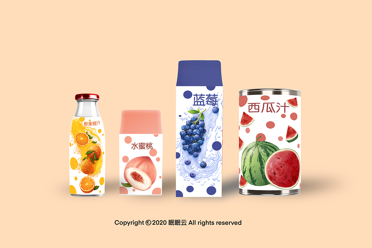 写实风格水果插画包装设计