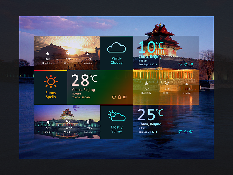 老北京天气 metro ui