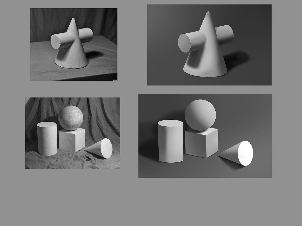 板绘素描几何体写生（图ZMjQ0MTY0NDQ0） - 创作习作 - 站酷设计师大响爱画画原创素材 - 站酷ZCOOL