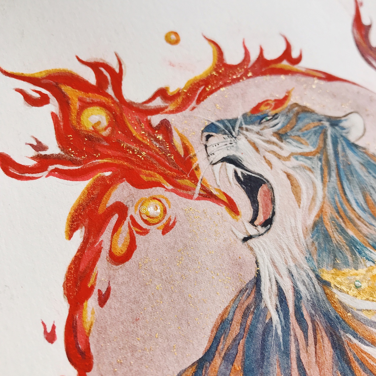 二十八星宿【尾火虎】 ·|插画|艺术插画|leah晓涵 - 原创作品 - 站酷