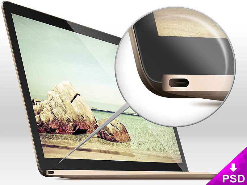 MacBook 土豪金效果图（图ZMzcyMTkyODA=） - 电子产品 - 站酷设计师戀小默原创素材 - 站酷ZCOOL
