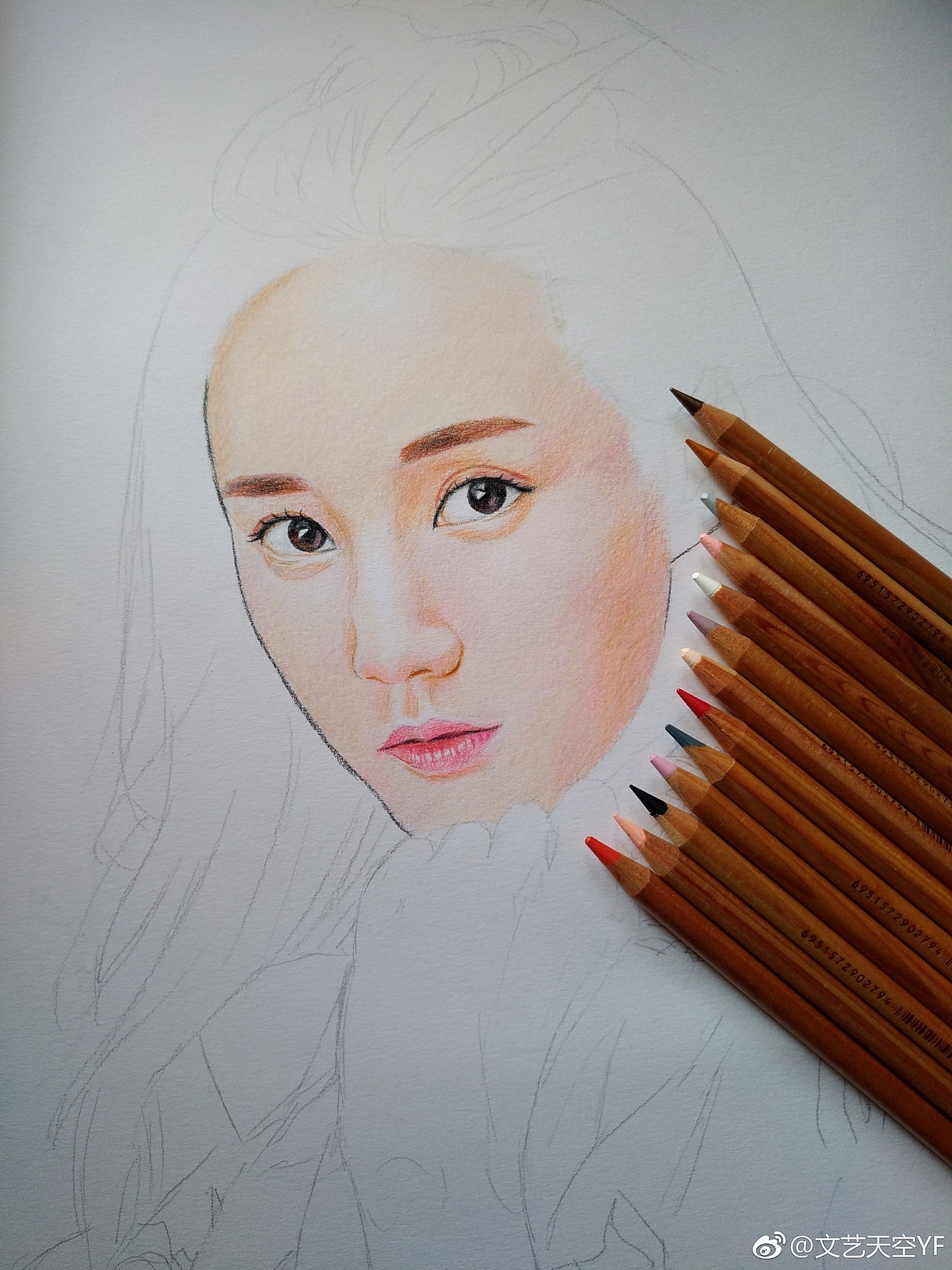 手绘明星李一桐