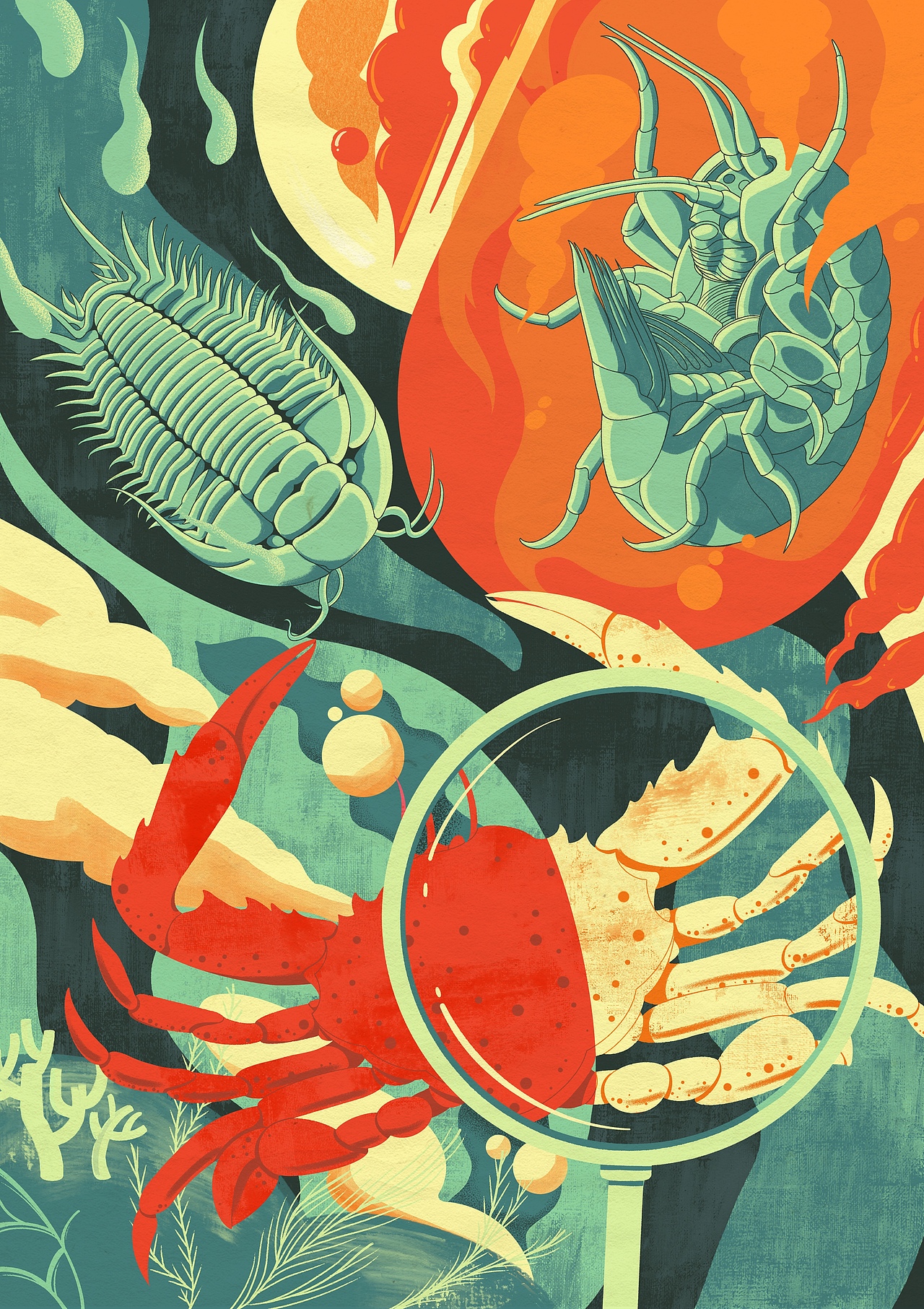 参加自然科学的两幅插画作品