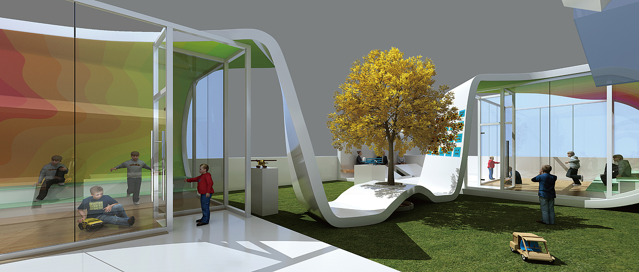 河北医科大学第一附属医院特殊儿童活动室（图ZOTQ2ODk2MzI=） - 家装设计 - 站酷设计师关爱小动物原创素材 - 站酷ZCOOL