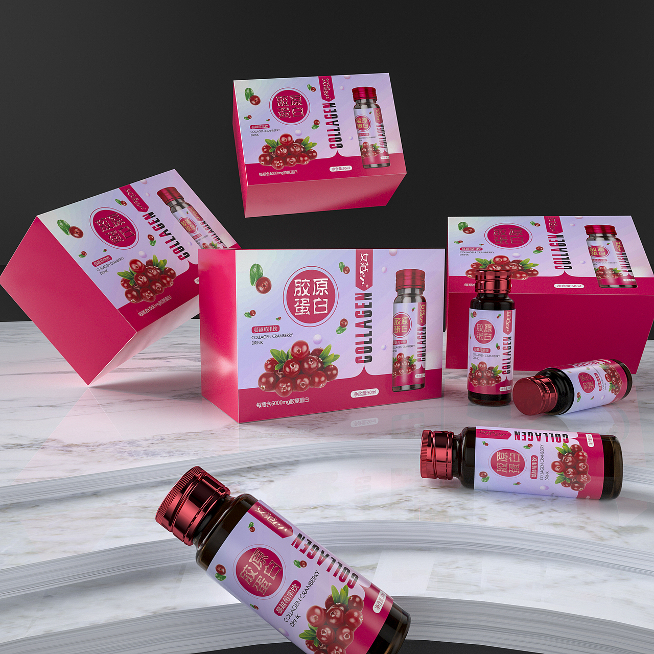 胶原蛋白果饮|平面|包装|皙雪品牌视觉_原创作品-站酷zcool