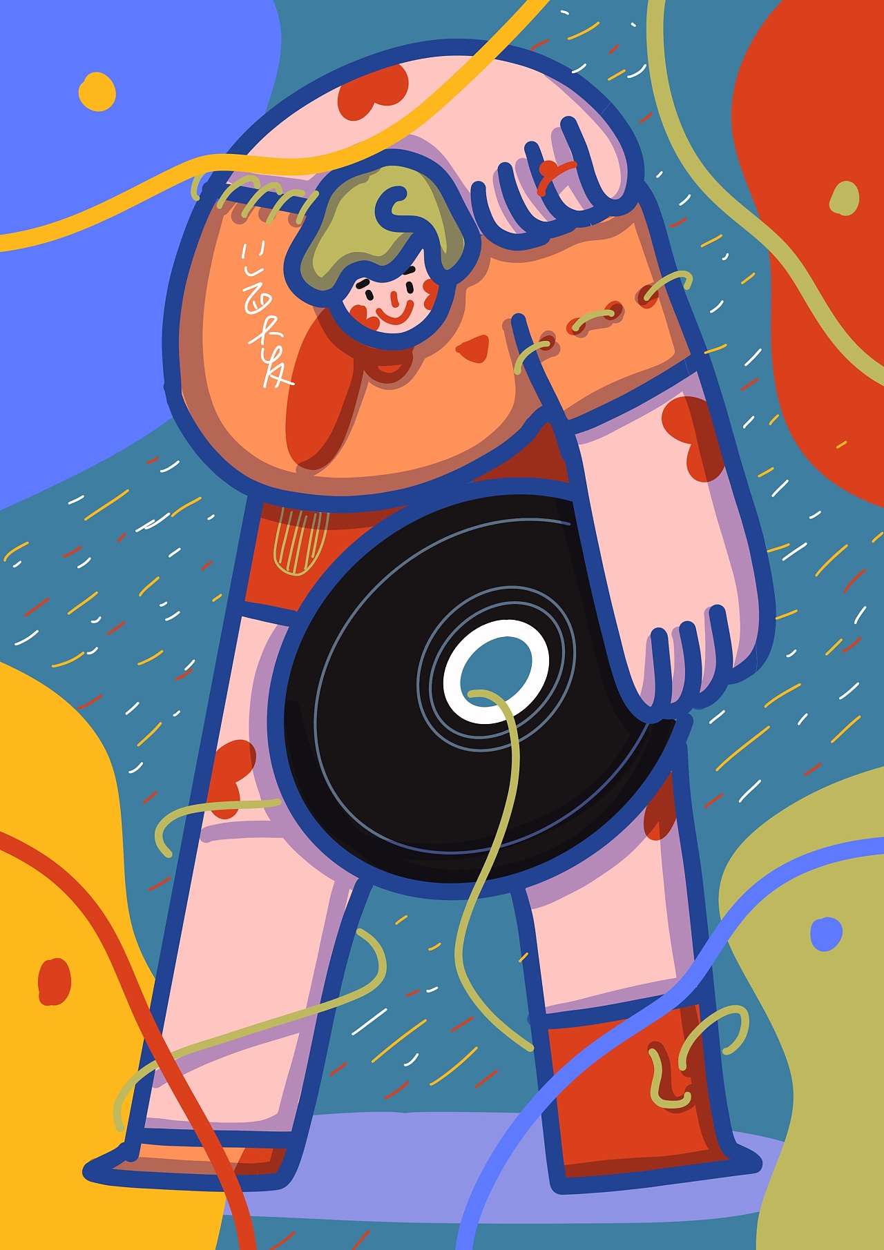 9/19行走的唱片小子|插画|儿童插画|西大发 - 原创作品 - 站酷 (zcool