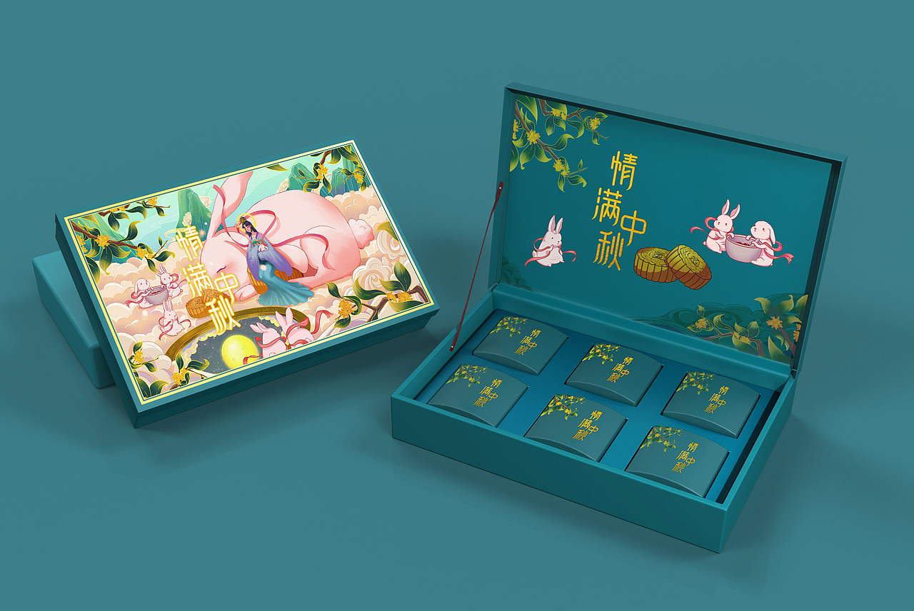 中秋国风包装设计（图ZMjcxMzQ4NjA4） - 商业插画 - 站酷设计师he在画画原创素材 - 站酷ZCOOL
