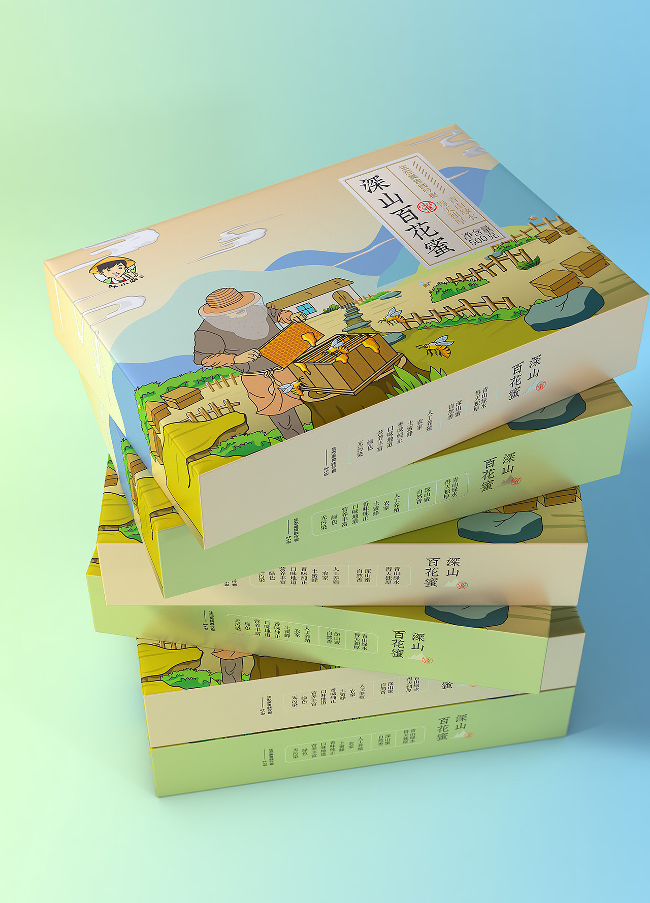 叶小农-农家山花蜜（图ZMjU0Mzk0MjQ4） - 包装 - 站酷设计师肖少坤原创素材 - 站酷ZCOOL